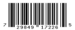 UPC barcode number 729849172265