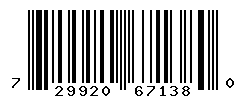 UPC barcode number 729920671380