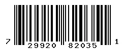 UPC barcode 729920820351