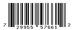 UPC barcode number 729955576612