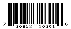 UPC barcode number 730852103016