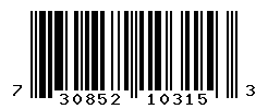 UPC barcode number 730852103153