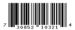 UPC barcode number 730852103214