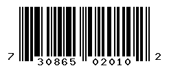 UPC barcode number 730865020102