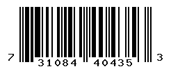 UPC barcode number 731084404353