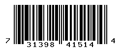 UPC barcode number 731398415144