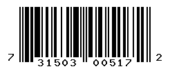 UPC barcode number 7315030005172