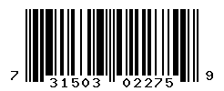 UPC barcode number 7315030022759