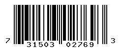 UPC barcode number 7315030027693