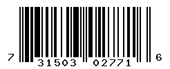 UPC barcode number 7315030027716