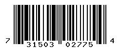 UPC barcode number 7315030027754