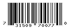 upc 731509700770 barcode image