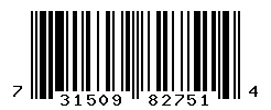 UPC barcode 731509827514