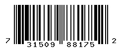 UPC barcode 731509881752