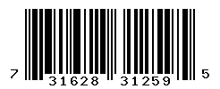 UPC barcode number 731628312595