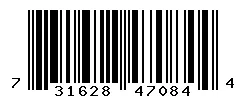 UPC barcode 731628470844