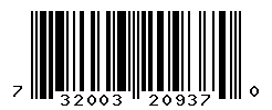 UPC barcode number 732003209370