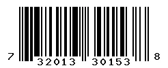 UPC barcode 732013301538