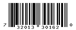 UPC barcode 732013301620