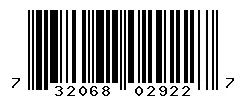 UPC barcode 732068029227