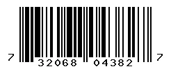 UPC barcode 732068043827