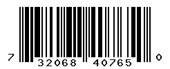 UPC barcode 732068407650