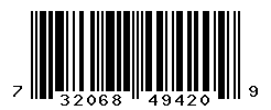 upc 732068494209 barcode image