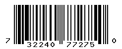 UPC barcode number 732240772750