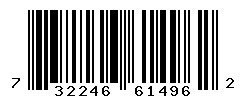 UPC barcode number 732246614962