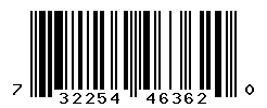 UPC barcode number 7322540463620