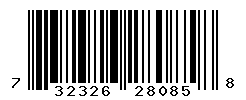 UPC barcode number 732326280858