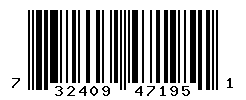 UPC barcode number 732409471951