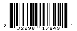 UPC barcode number 732998178491