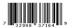 UPC barcode number 732998371649