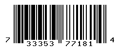 UPC barcode number 733353771814