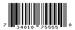 upc 734010755550 barcode image