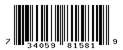 UPC barcode 734059815819