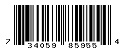 UPC barcode number 734059859554