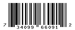 UPC 734099660912 barcode image