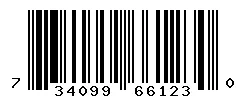 UPC barcode 734099661230