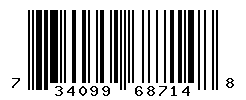 UPC barcode number 734099687148