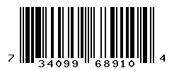 UPC barcode number 734099689104