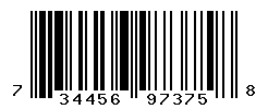 UPC barcode number 7344562973758