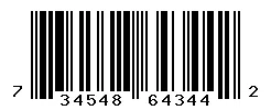 UPC barcode 734548643442