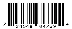 UPC barcode 734548647594