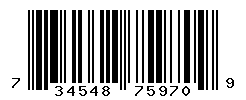 UPC barcode number 734548759709