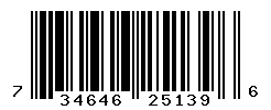 UPC barcode number 734646251396