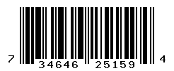 UPC barcode number 734646251594