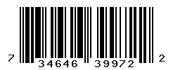 UPC barcode number 734646399722