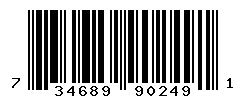 UPC barcode number 734689902491
